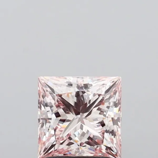 1.51ct PRINCESS Fancy Intense Pink VS2 Coloured Lab diamond
