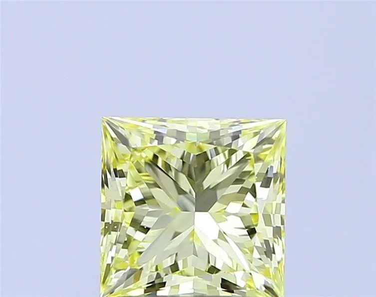 1.03ct PRINCESS Fancy Yellow VS1 Coloured Lab diamond