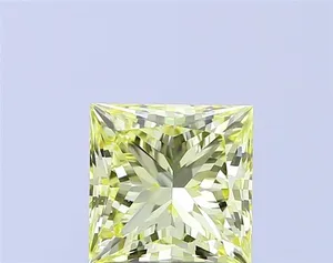 1.03ct PRINCESS Fancy Yellow VS1 Coloured Lab diamond