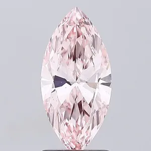 1.61ct MARQUISE Fancy Vivid Pink VS1 Coloured Lab diamond