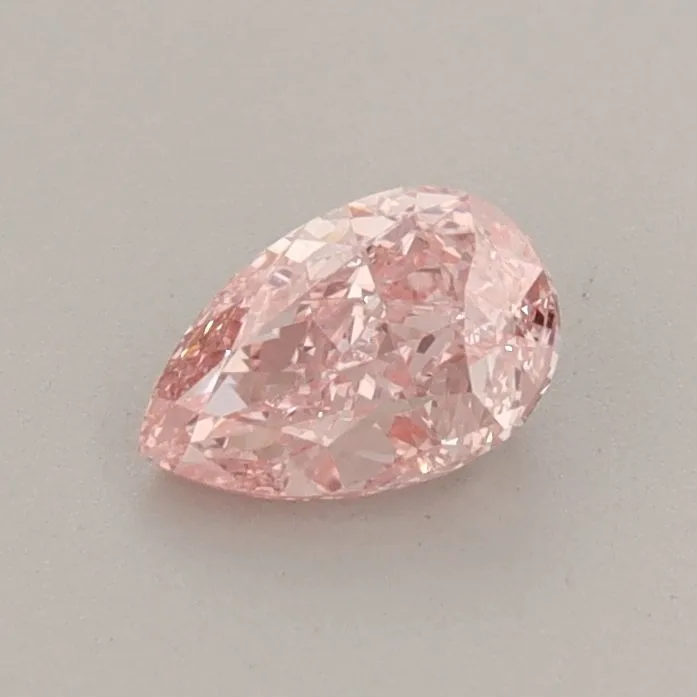 0.53ct PEAR Fancy Vivid Pink VS1 Coloured Lab diamond