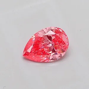 0.51ct PEAR Fancy Vivid Pink VS1 Coloured Lab diamond