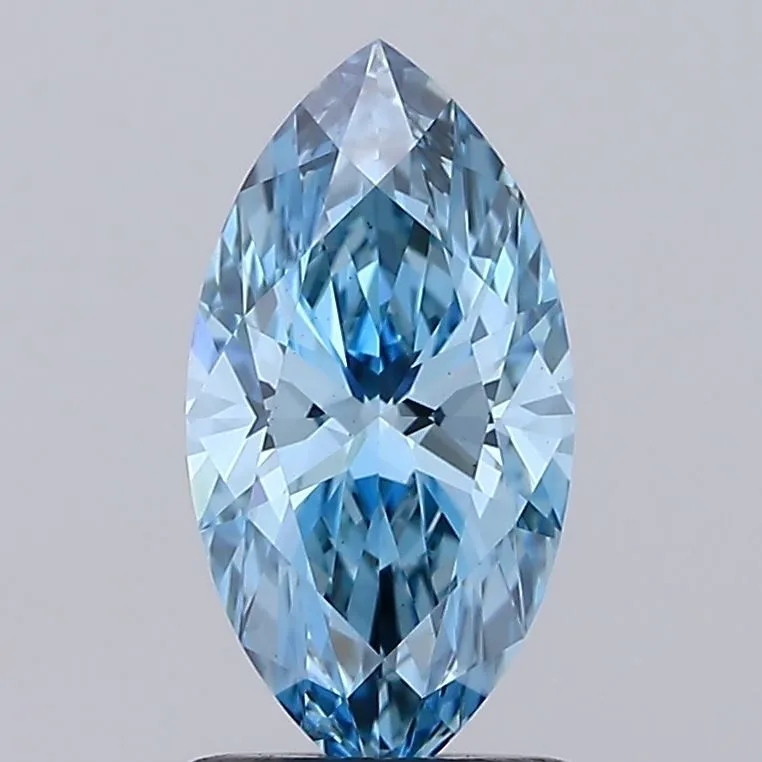 1.16ct MARQUISE Fancy Vivid Blue VS2 Coloured Lab diamond