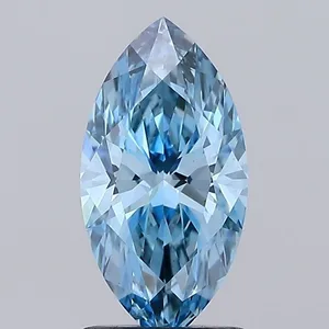 1.16ct MARQUISE Fancy Vivid Blue VS2 Coloured Lab diamond
