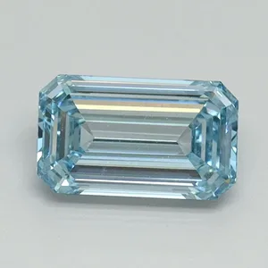 1.01ct EMERALD Fancy Intense Blue VS1 Coloured Lab diamond