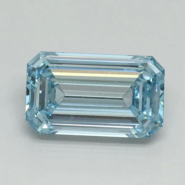 1.01ct EMERALD Fancy Intense Blue VS1 Coloured Lab diamond