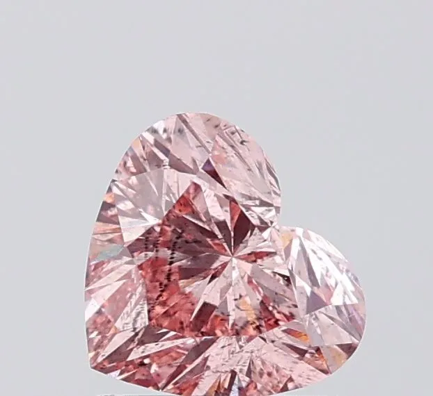 1.07ct HEART Fancy Intense Pink I1 Coloured Lab diamond
