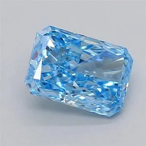 0.51ct RADIANT Fancy Vivid Blue VS1 Coloured Lab diamond