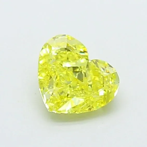 1.09ct HEART Fancy Yellow VS1 Coloured Lab diamond