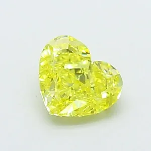 1.09ct HEART Fancy Yellow VS1 Coloured Lab diamond