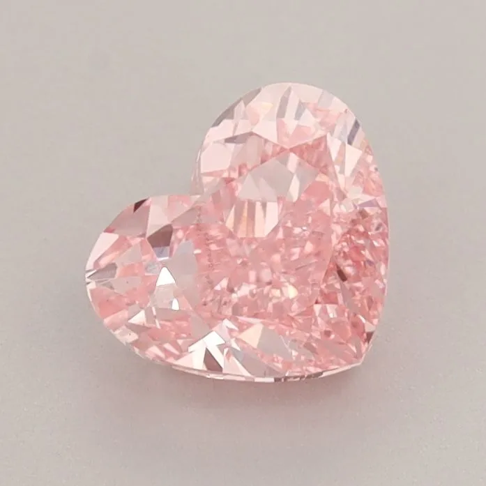 1.13ct HEART Fancy Vivid Pink VS1 Coloured Lab diamond