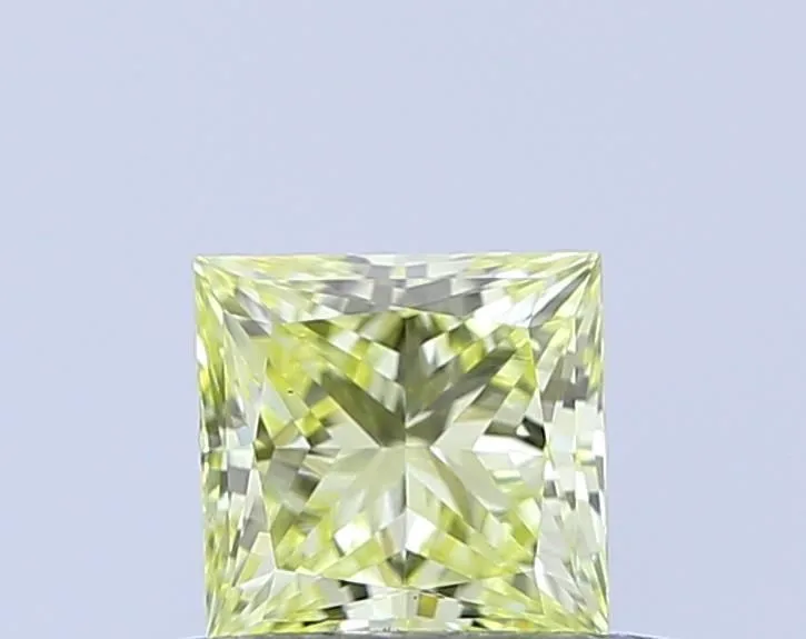 0.50ct PRINCESS Fancy Yellow VS1 Coloured Lab diamond