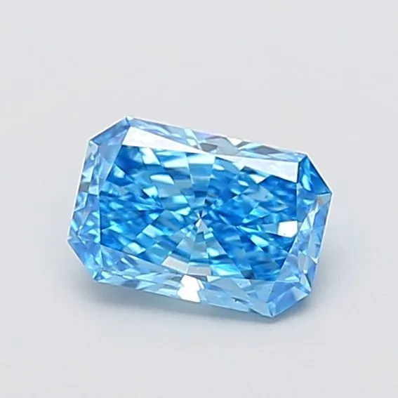 1.01ct RADIANT Fancy Vivid Blue VS1 Coloured Lab diamond