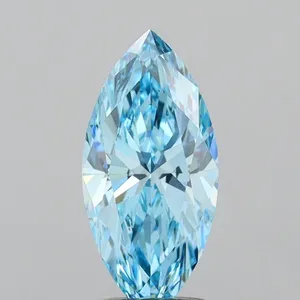 1.79ct MARQUISE Fancy Vivid Blue VS2 Coloured Lab diamond