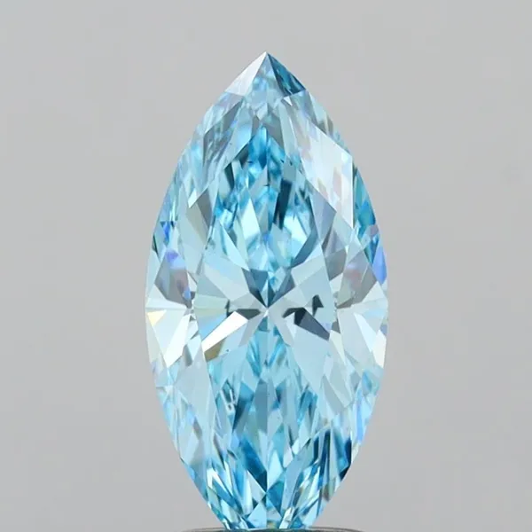 1.79ct MARQUISE Fancy Vivid Blue VS2 Coloured Lab diamond
