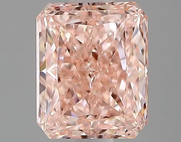 1.04ct RADIANT Fancy Vivid Pink VVS2 Coloured Lab diamond