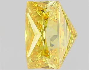 1.14ct PRINCESS Fancy Vivid Yellow VVS1 Coloured Lab diamond