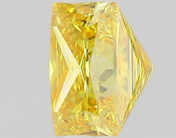 1.14ct PRINCESS Fancy Vivid Yellow VVS1 Coloured Lab diamond