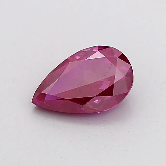 0.78ct PEAR Fancy Vivid Pink SI1 Coloured Lab diamond