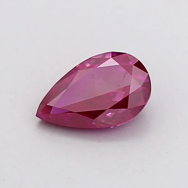 0.78ct PEAR Fancy Vivid Pink SI1 Coloured Lab diamond