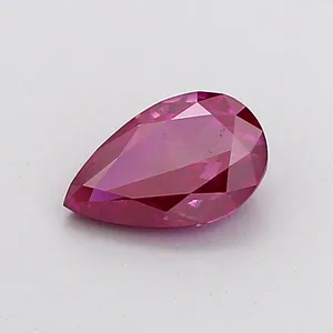 0.78ct PEAR Fancy Vivid Pink SI1 Coloured Lab diamond