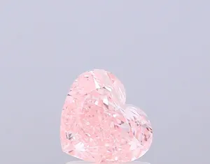1.01ct HEART Fancy Vivid Pink VVS2 Coloured Lab diamond
