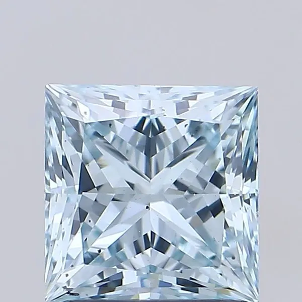 1.58ct PRINCESS Fancy Intense Blue VS2 Coloured Lab diamond