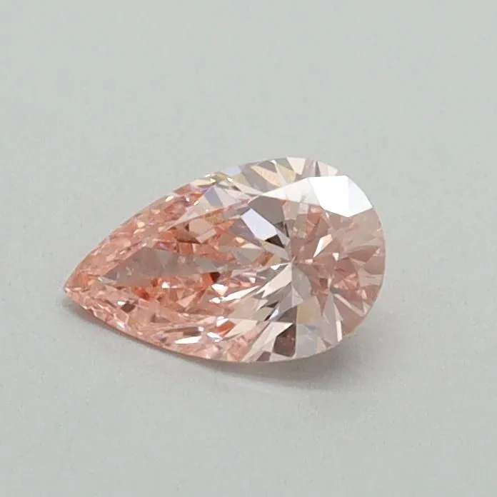 0.32ct PEAR Fancy Vivid Pink VVS2 Coloured Lab diamond
