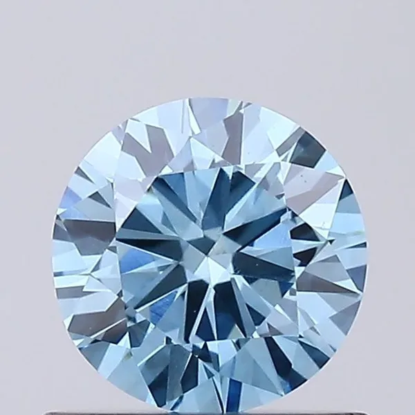 0.54ct ROUND Fancy Vivid Blue VS1 Coloured Lab diamond
