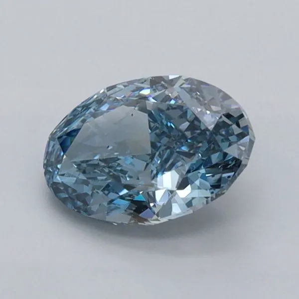 1.04ct OVAL Fancy Vivid Blue VVS2 Coloured Lab diamond