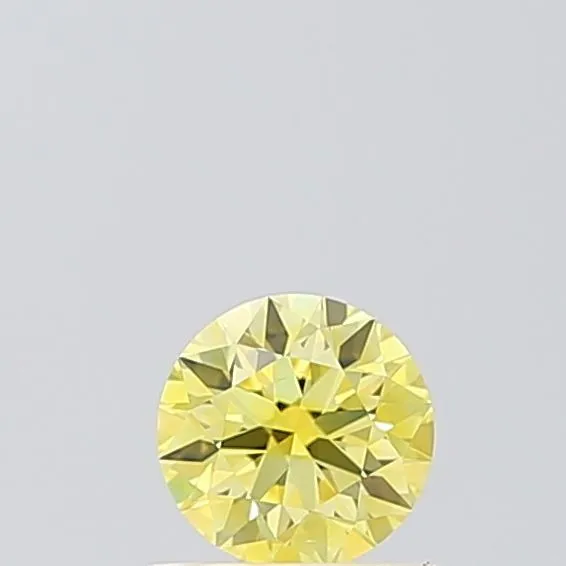 0.46ct ROUND Fancy Yellow VS2 Coloured Lab diamond