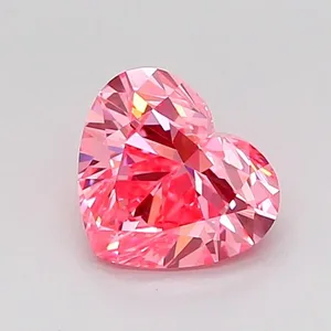 1ct HEART Fancy Vivid Pink VS1 Coloured Lab diamond