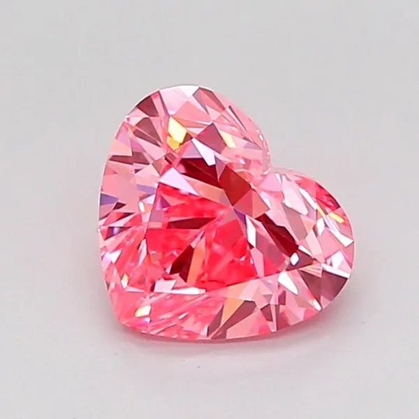 1ct HEART Fancy Vivid Pink VS1 Coloured Lab diamond