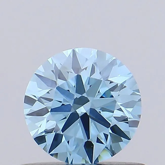 0.59ct ROUND Fancy Vivid Blue VVS2 Coloured Lab diamond