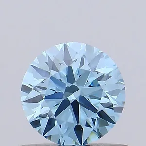 0.59ct ROUND Fancy Vivid Blue VVS2 Coloured Lab diamond