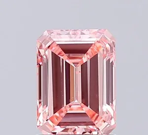 1.07ct EMERALD Fancy Intense Pink VS1 Coloured Lab diamond