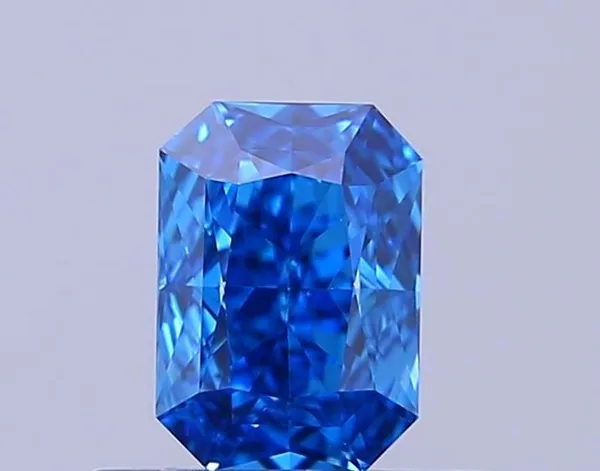 0.5ct RADIANT Fancy Vivid Blue VVS2 Coloured Lab diamond