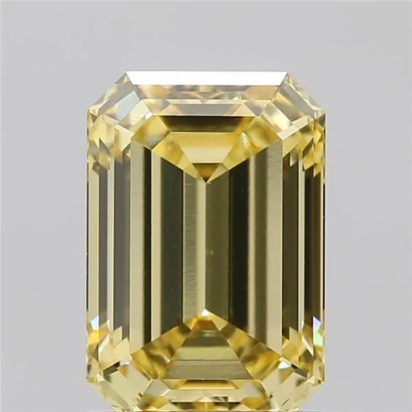 1.05ct EMERALD Fancy Intense Yellow VS1 Coloured Lab diamond