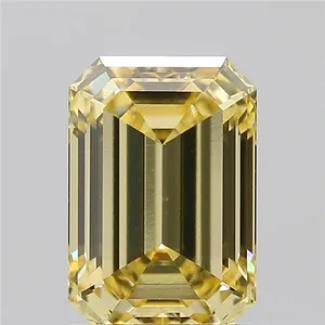 1.05ct EMERALD Fancy Intense Yellow VS1 Coloured Lab diamond