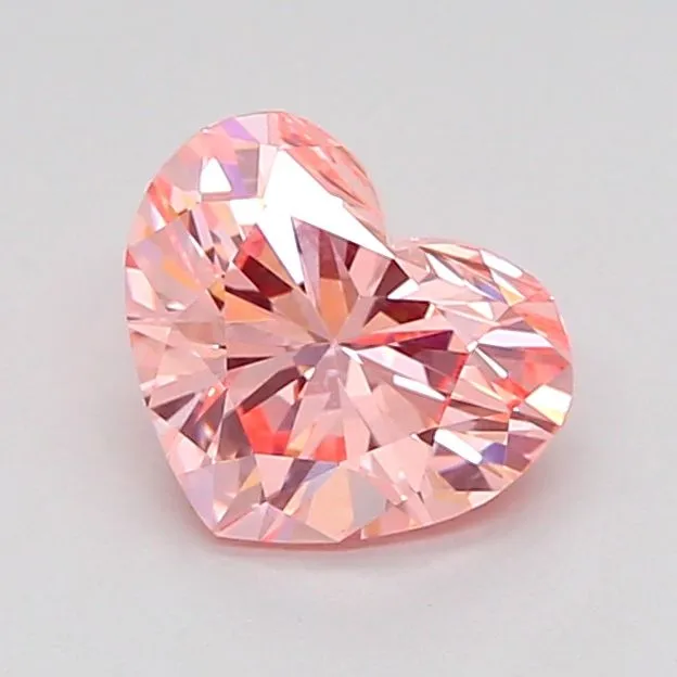 1.08ct HEART Fancy Vivid Pink VS1 Coloured Lab diamond