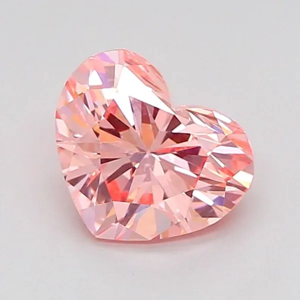 1.08ct HEART Fancy Vivid Pink VS1 Coloured Lab diamond