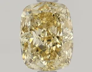 1.02ct CUSHION Fancy Intense Yellow VVS1 Coloured Lab diamond