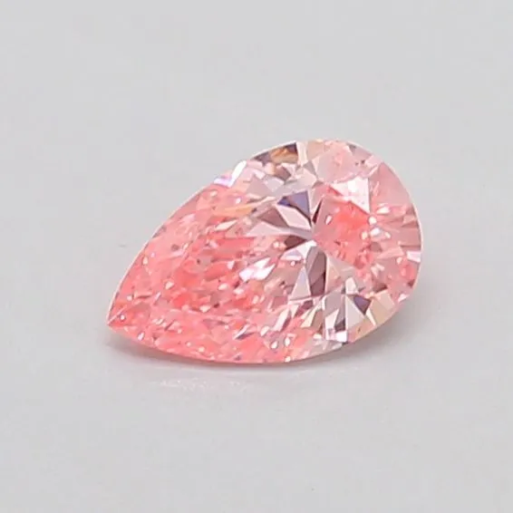 0.30ct PEAR Fancy Vivid Pink VS1 Coloured Lab diamond