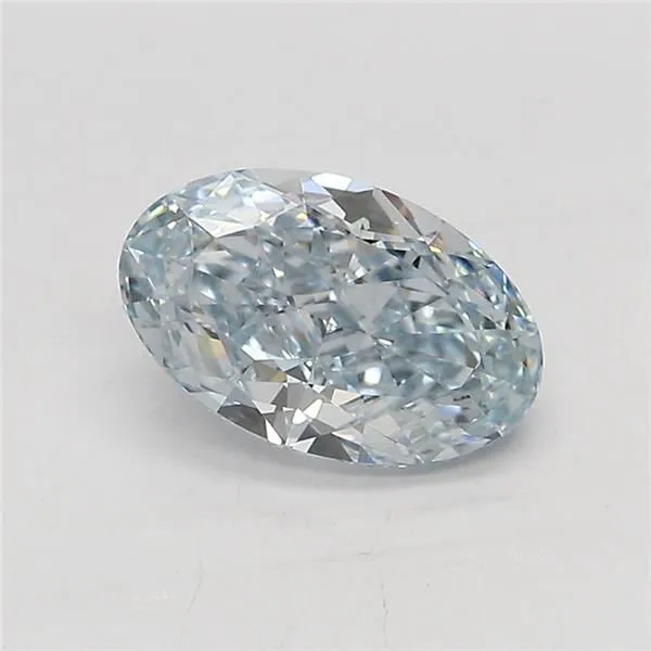 1.1ct OVAL Fancy Intense Blue VVS2 Coloured Lab diamond