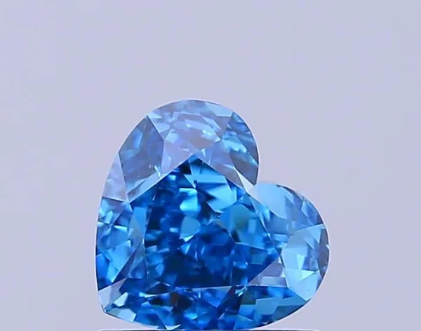 1ct HEART Fancy Vivid Blue VS1 Coloured Lab diamond