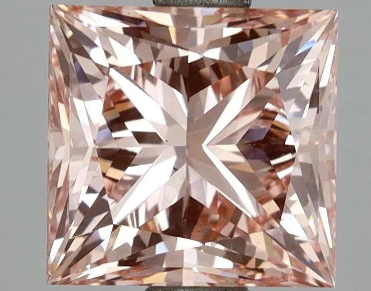 3.05ct PRINCESS Fancy Vivid Pink VS1 Coloured Lab diamond
