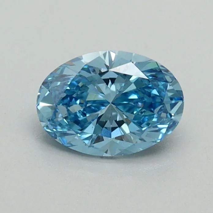 0.59ct OVAL Fancy Vivid Blue VS1 Coloured Lab diamond