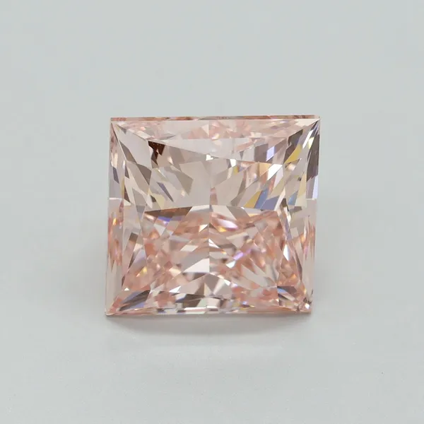 5.08ct PRINCESS Fancy Intense Pink VS2 Coloured Lab diamond