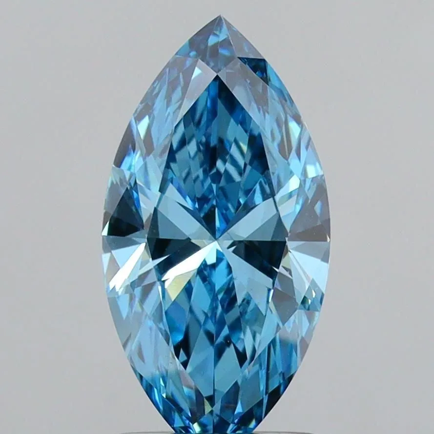 1.52ct MARQUISE Fancy Vivid Blue VS1 Coloured Lab diamond