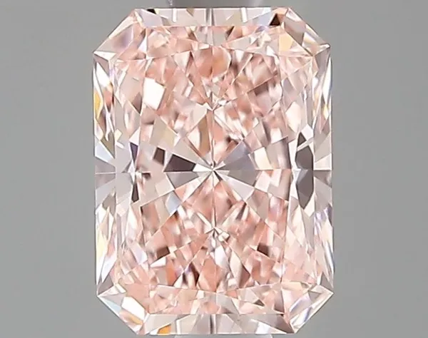 0.72ct RADIANT Fancy Vivid Pink VVS2 Coloured Lab diamond